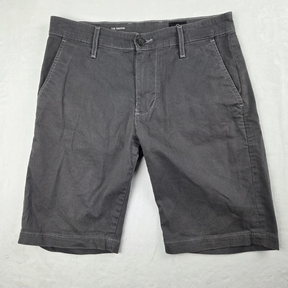 AG Shorts Men 29R Gray Griffin Chino Flat Front Excellent